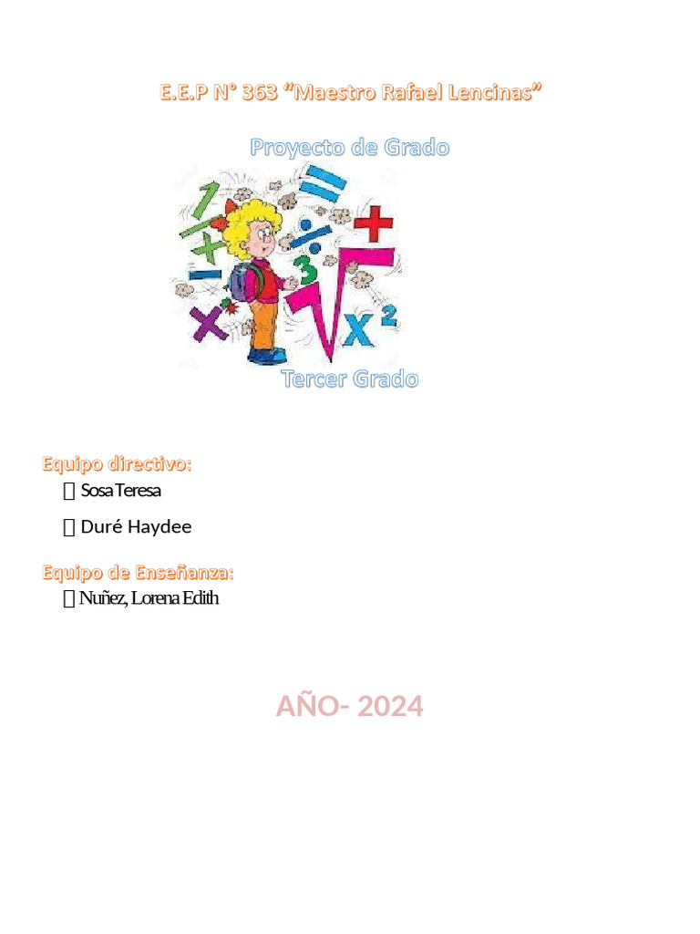 Proyecto de Aula para Tercer Grado | PDF | Sociedad | Aprendizaje