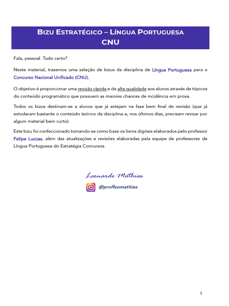 Cópia de Português - CNU | PDF