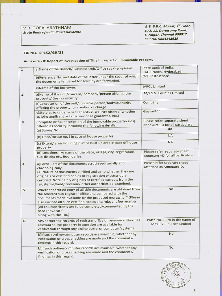 SP 152 GR 21 | PDF