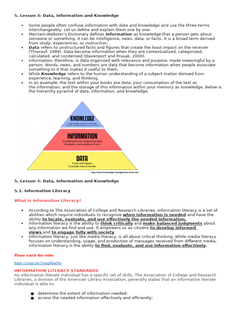 Understanding Data, Information, and Knowledge | PDF | Information ...