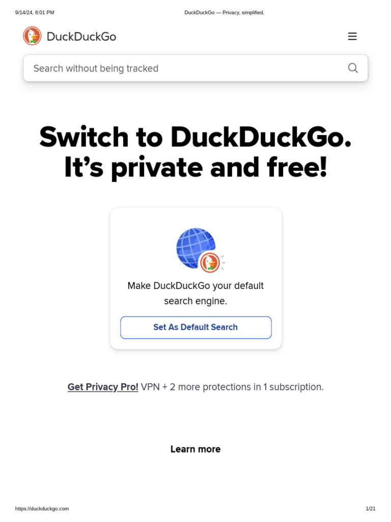 Image Result For Duckduckgo Protection Privacy Peace Of Mind