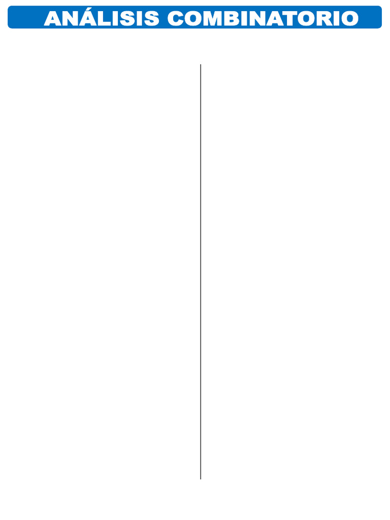 Analisis Combinatorio para Cuarto Grado de Secundaria | PDF