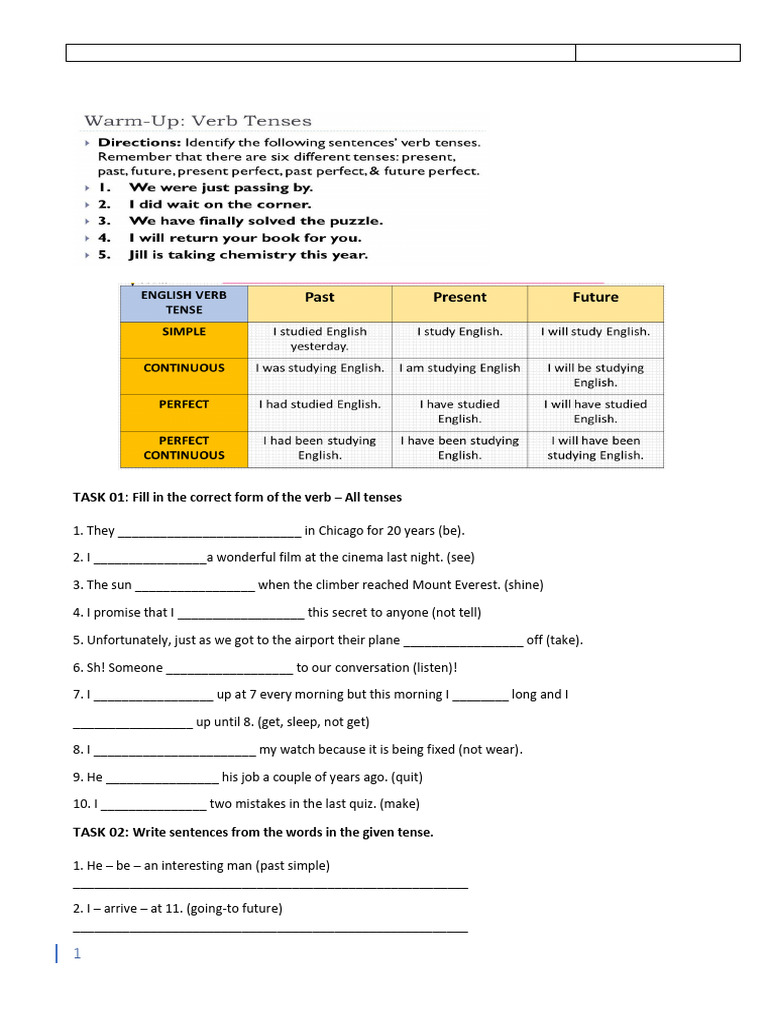 Worksheet 01 | PDF