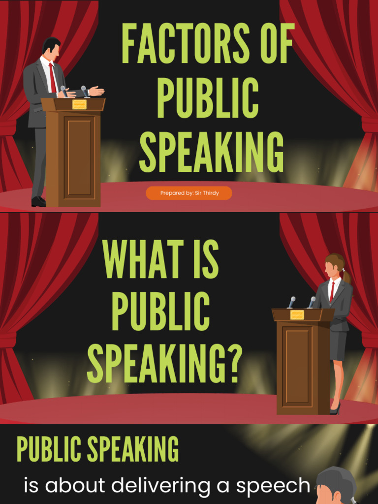 Factors of Public Speaking | PDF