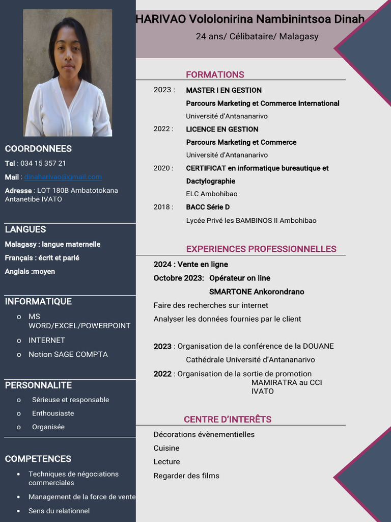 CV Dinah H | PDF