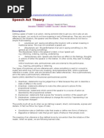 Speech Act Theory: Description