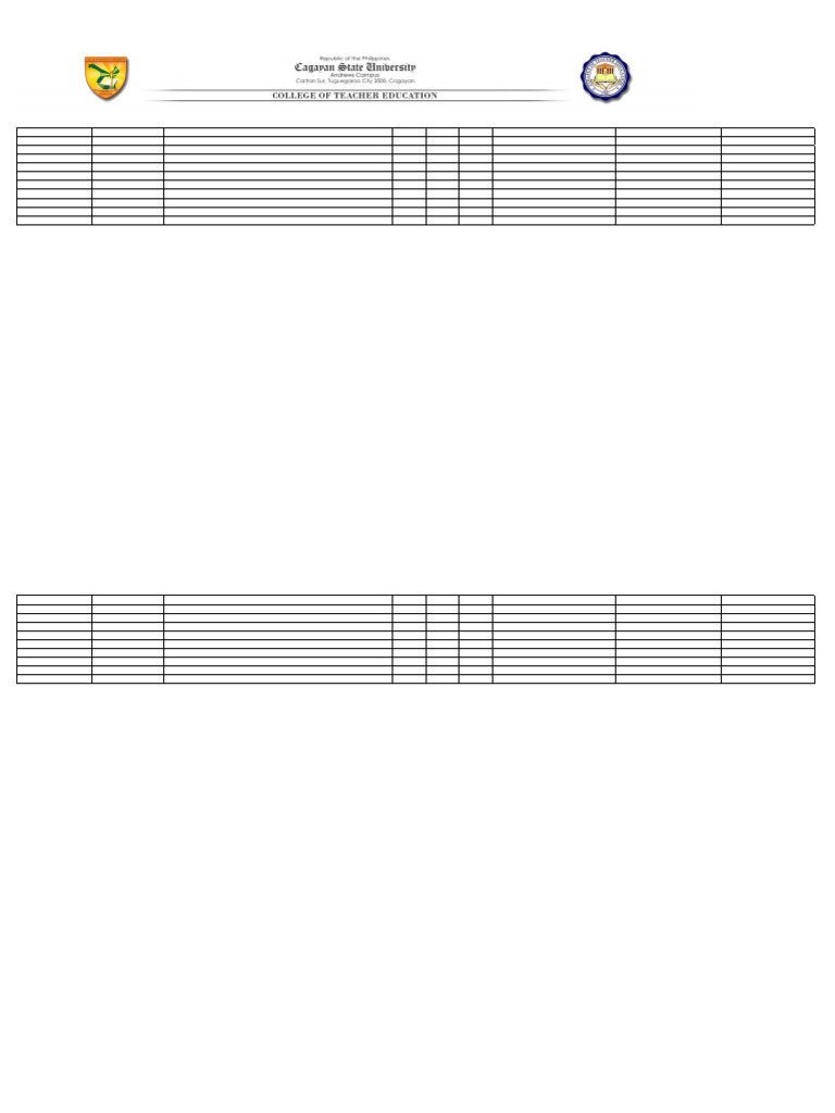 Final Schedule AY 2024 2025 First Semester Per Section | PDF