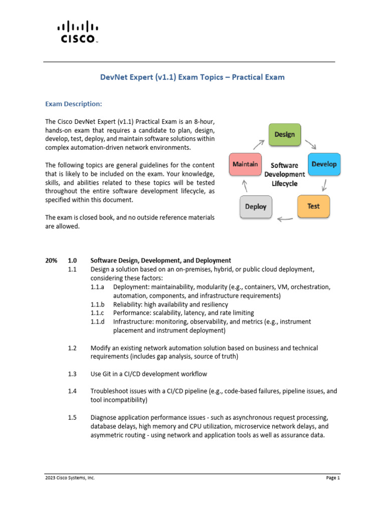 DevNet Expert V1.1 BP Final | PDF