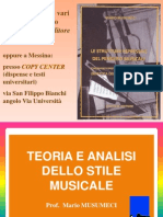 Teoria Dello Stile Analisi Delle Forme Com Positive i 1 Melodia