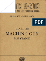 Browning Machine Gun Cal .30 - TM 9-2013 Ordnance Maintenance - Cal 30 Machine Gun M37 (Tank) - 1955