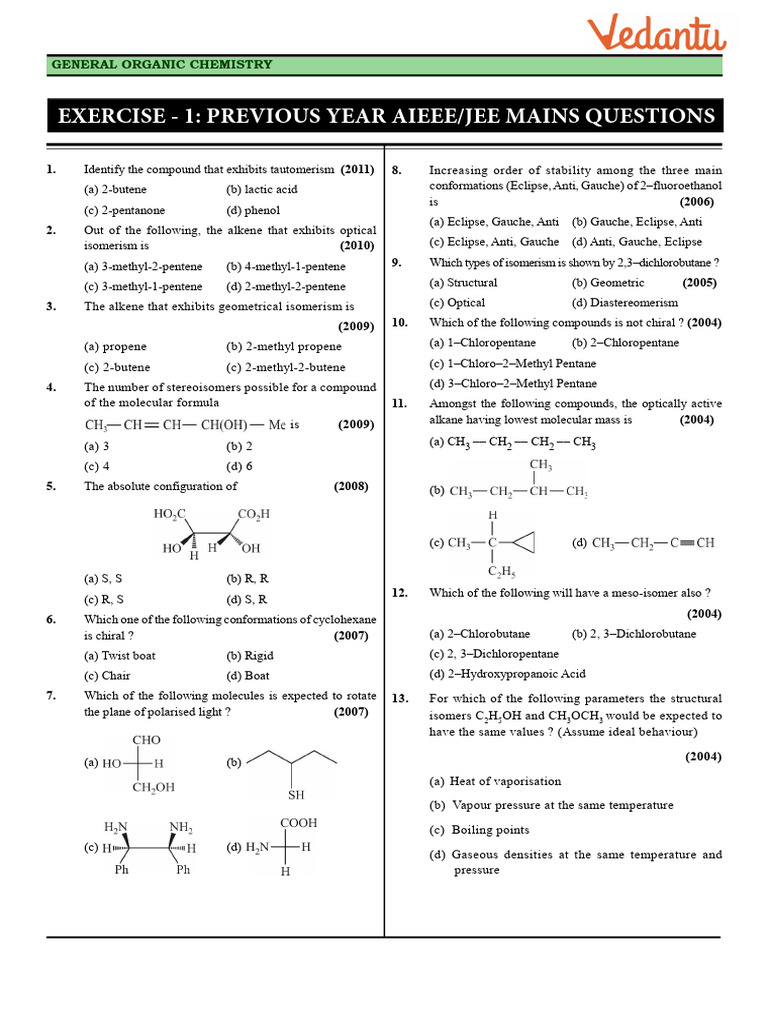 06 General Organic Chemistry Exercise 1 Pdf