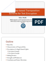 A Novel Key-Based Transposition Scheme For Text Encryption