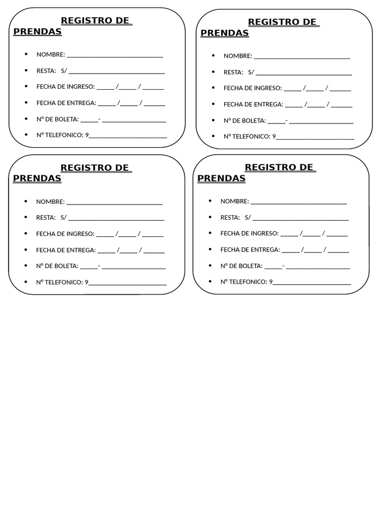 Formatos de Compostura | PDF