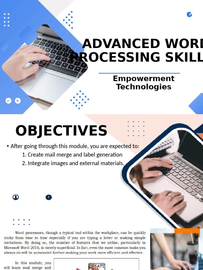 LESSON 3-ADVANCED WORD PROCESSING SKILLS | PDF
