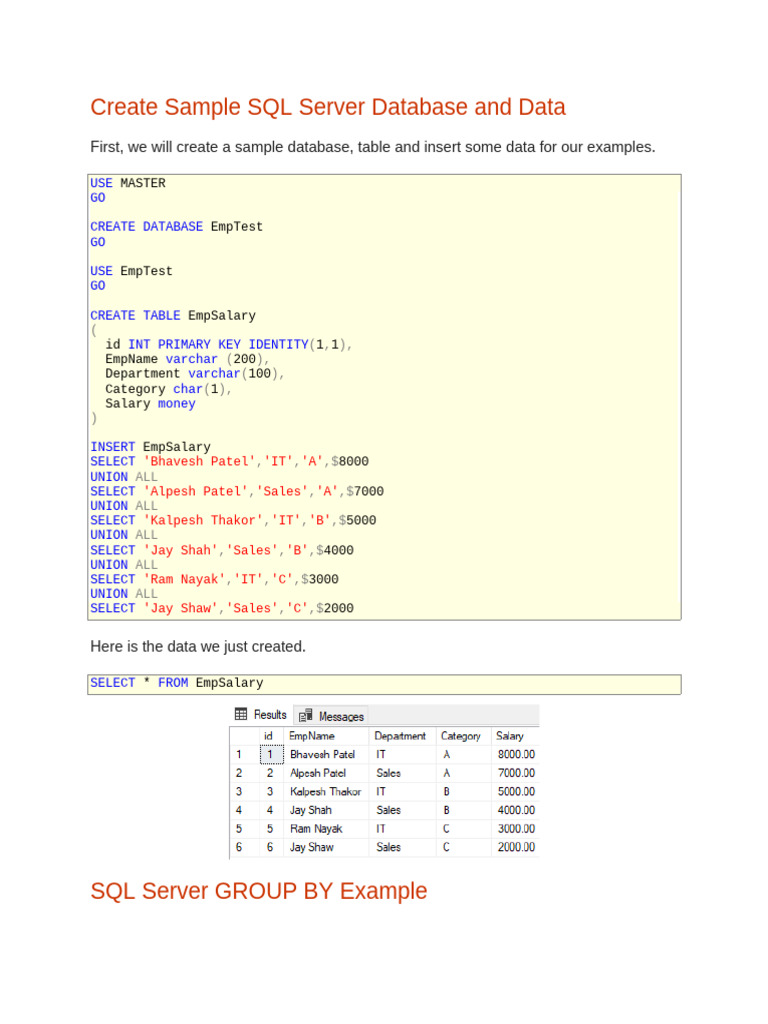 Rollup and cube example pdf