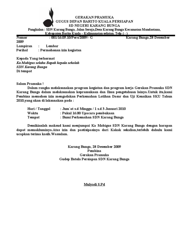 Proposal Kegiatan Pramuka
