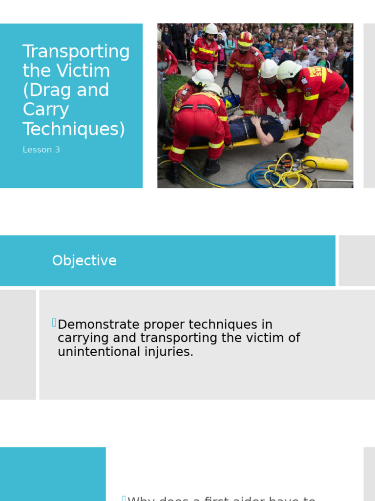 Victim Transport Techniques in First Aid | PDF | Self-Improvement ...
