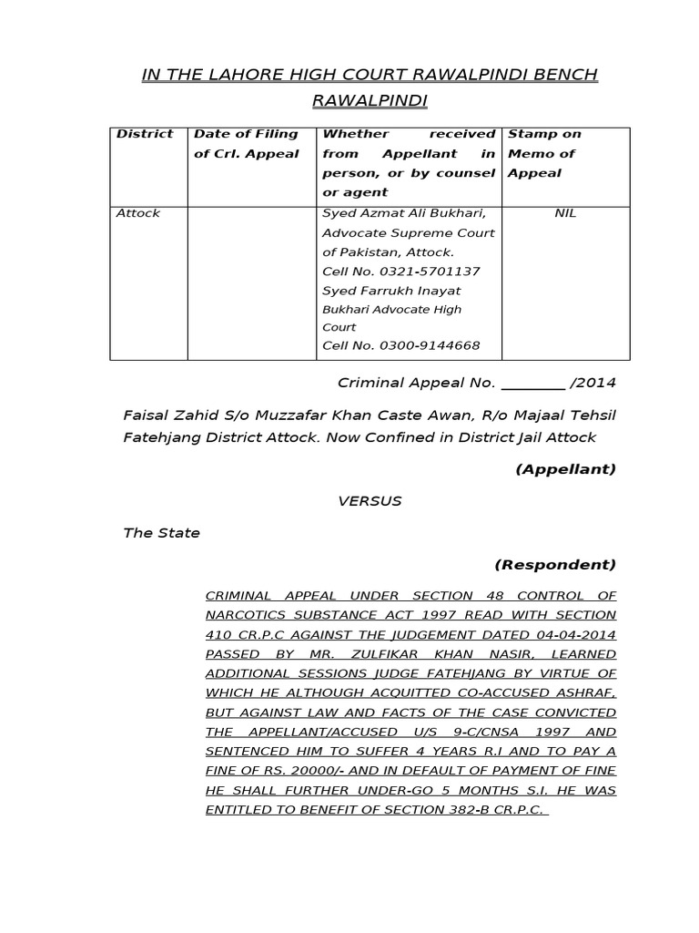 Faisal Zahid Writ | PDF