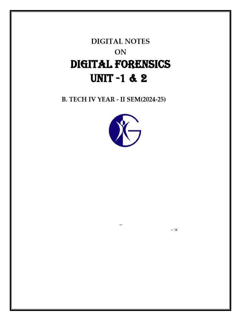 DigitalForensics Unit1 2 | PDF | Backup | Computers