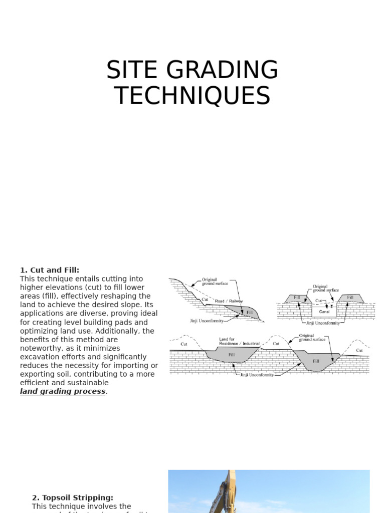 Site Grading Techniques | PDF