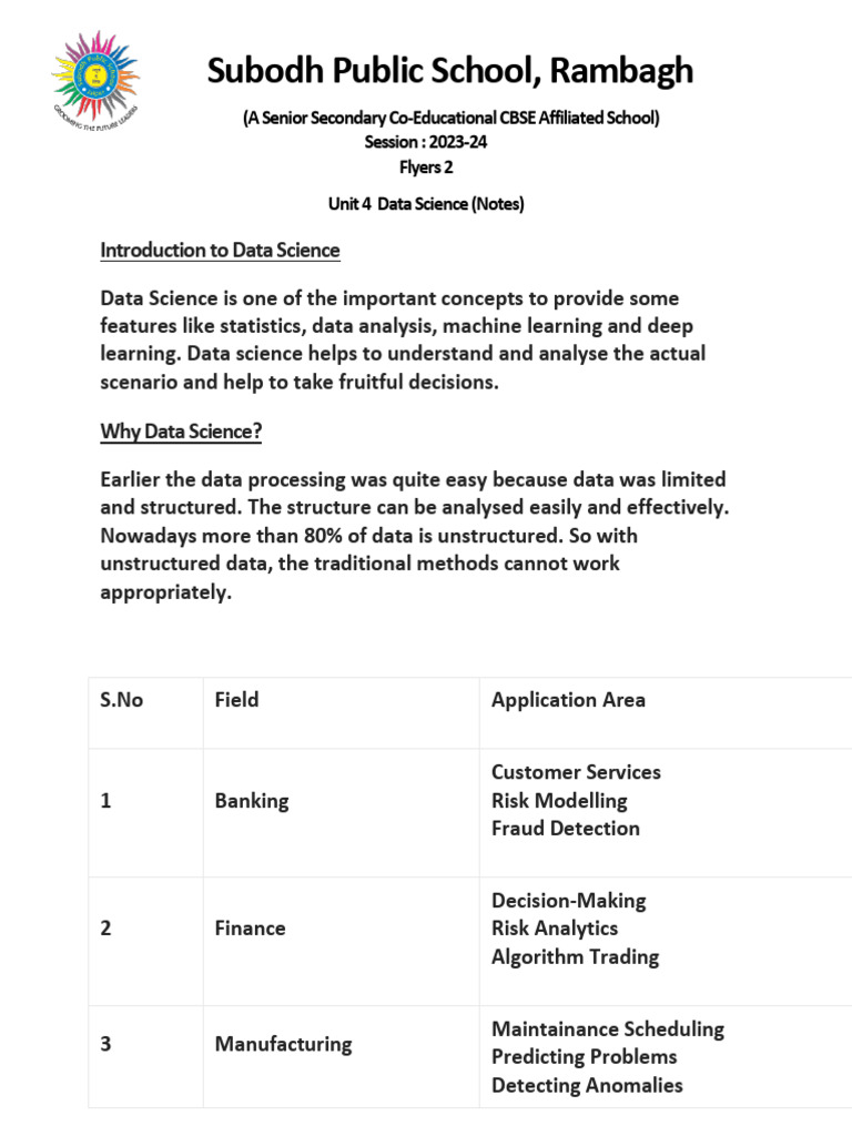 Flyers2 - Data Science - Notes | PDF