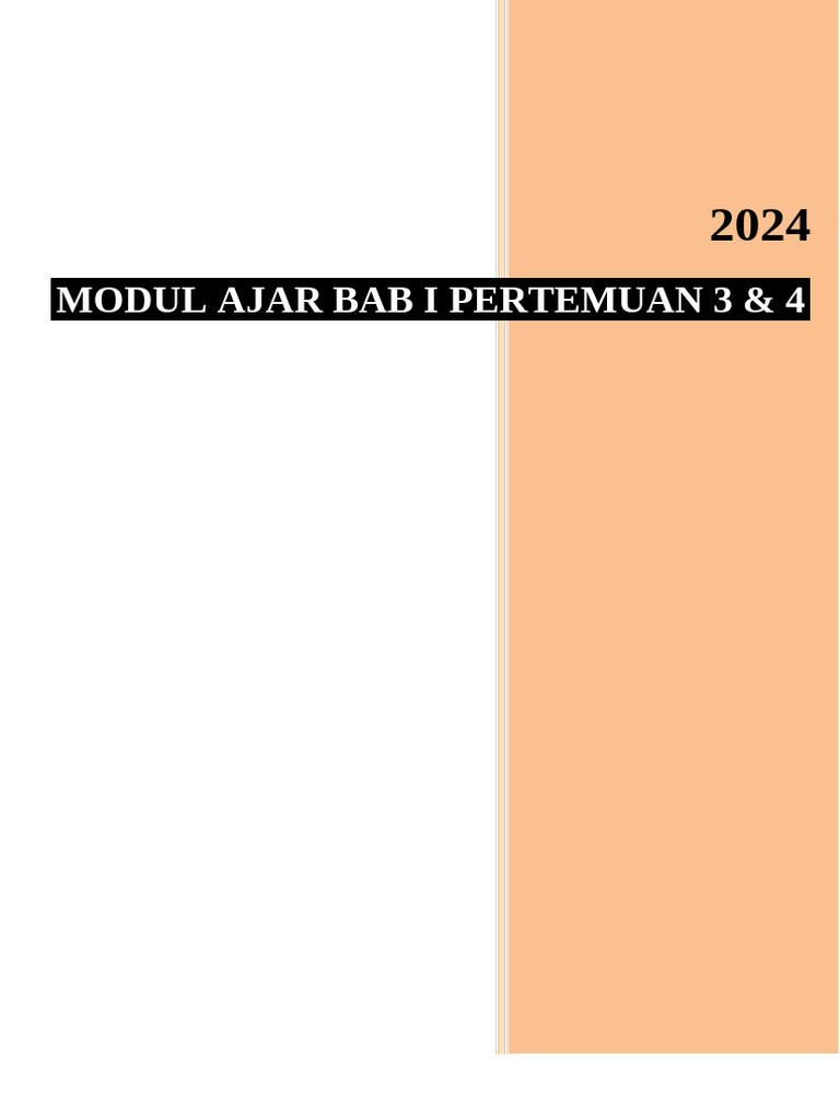 Modul Ajar Bab I Pertemuan 3 Dan 4 | PDF