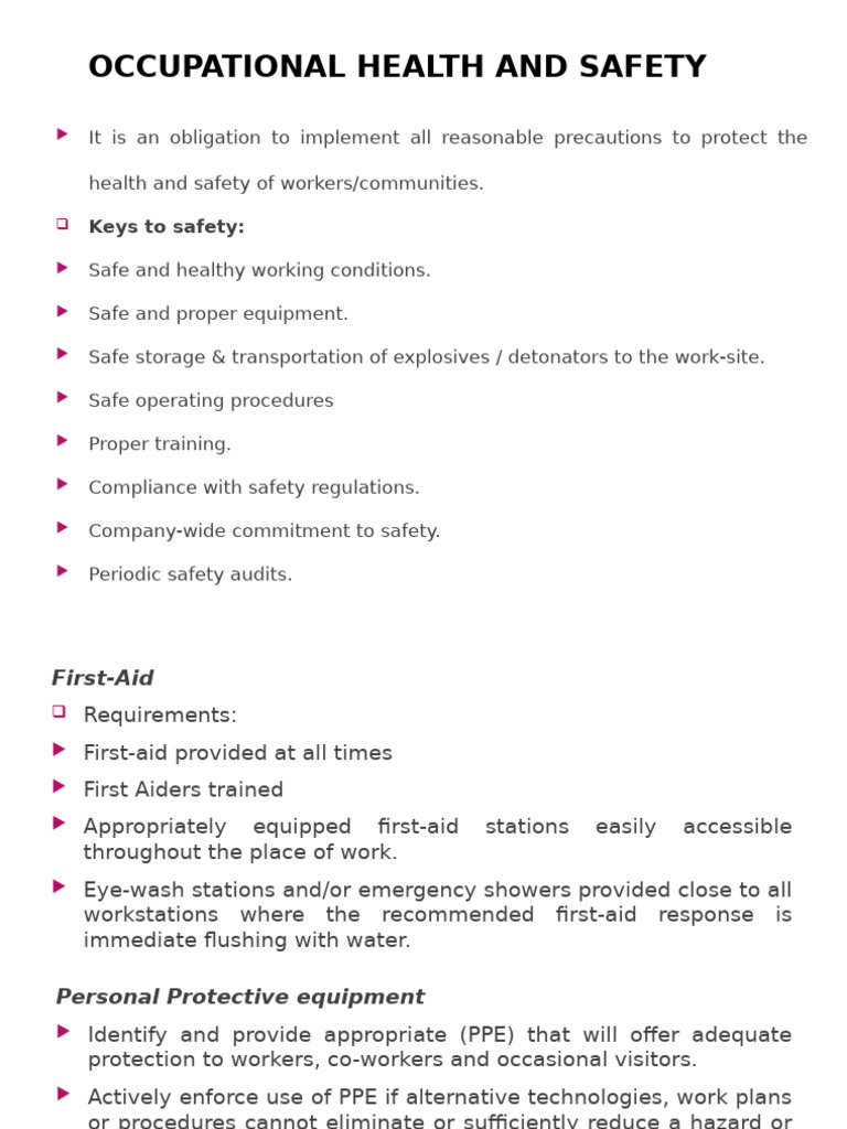 OSH Program Implementation Guide | PDF | Occupational Safety And Health ...