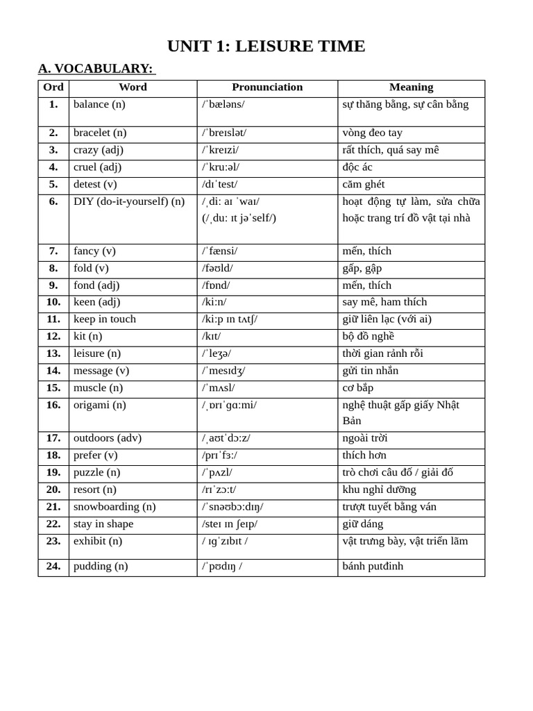 Eng 8 dd unit 1 leisure time pdf
