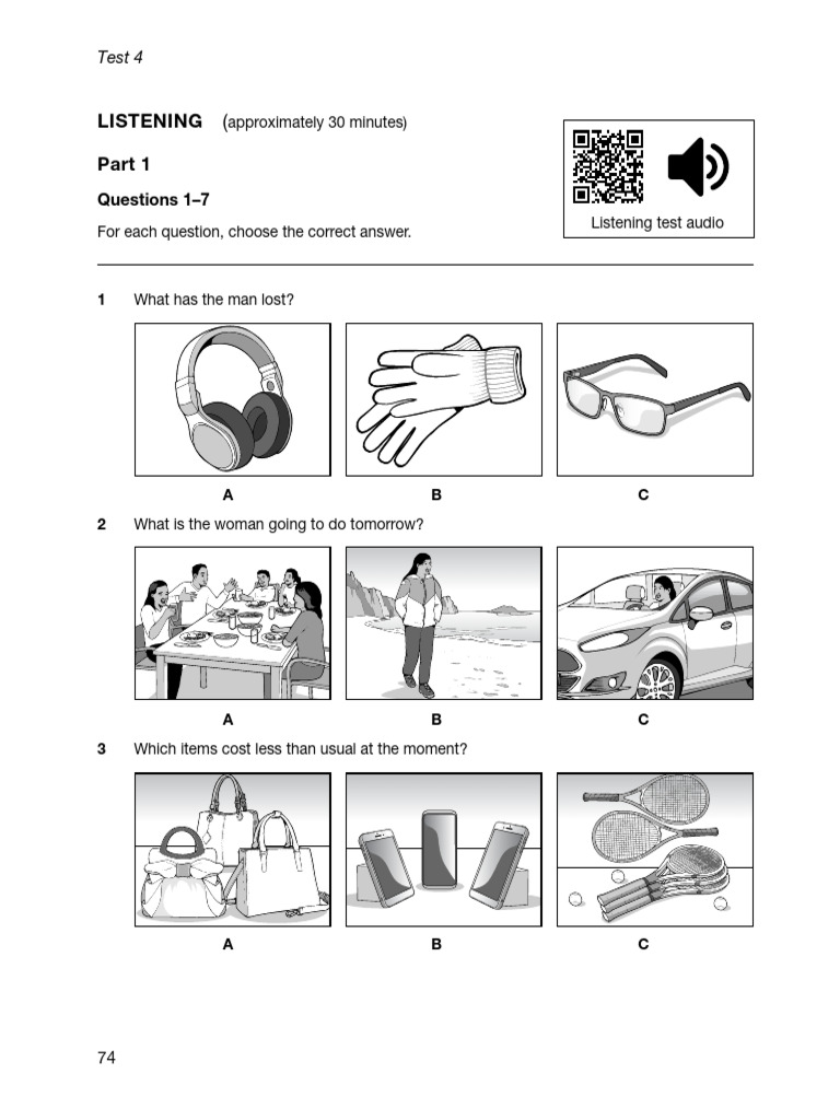 PET Listening Test | PDF