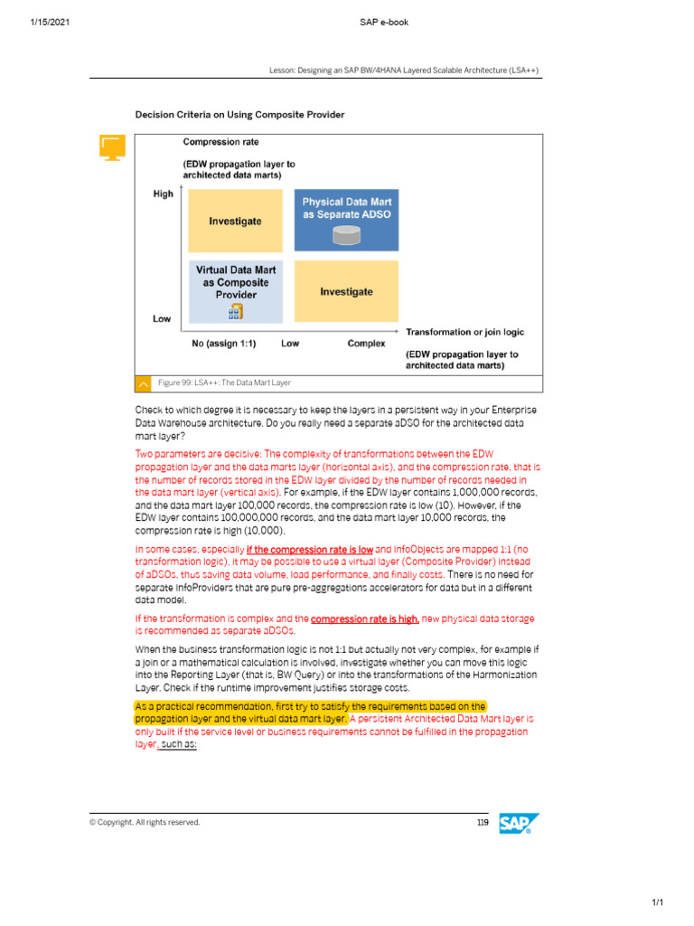 Decision Criteria On Using Composite Provider: Lesson: Designing An SAP ...