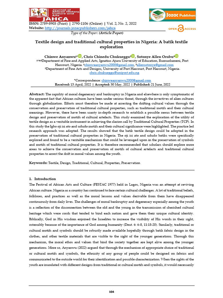 Textile Design and Traditional Cultural | PDF