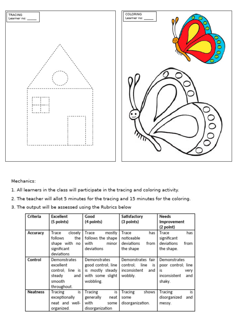 AUGUST Tracing and Coloring | PDF | Cognition