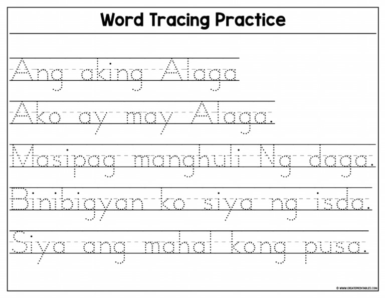 Word Tracing Practice C751 5CF4 C013 PDF
