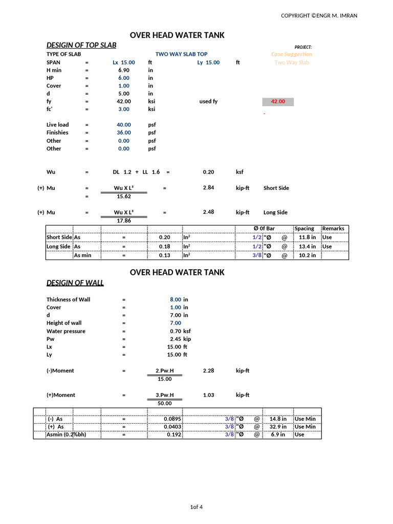 OHWT design excel file | PDF