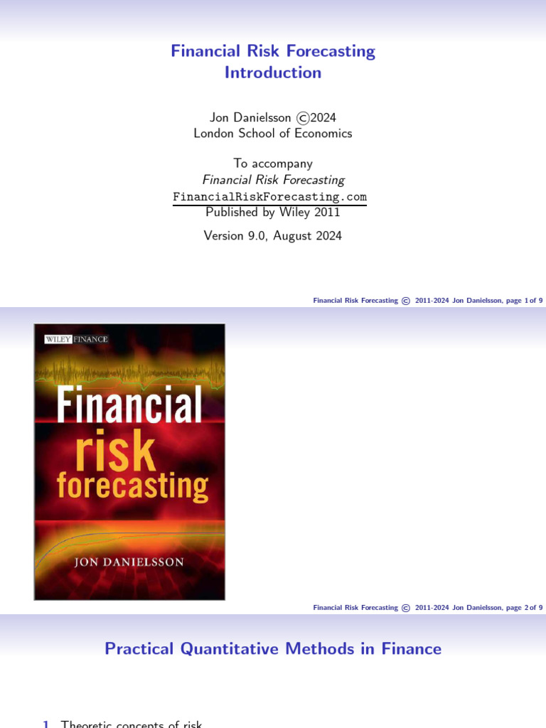 Danielsson Financial Risk Forecasting Slides 0 | PDF