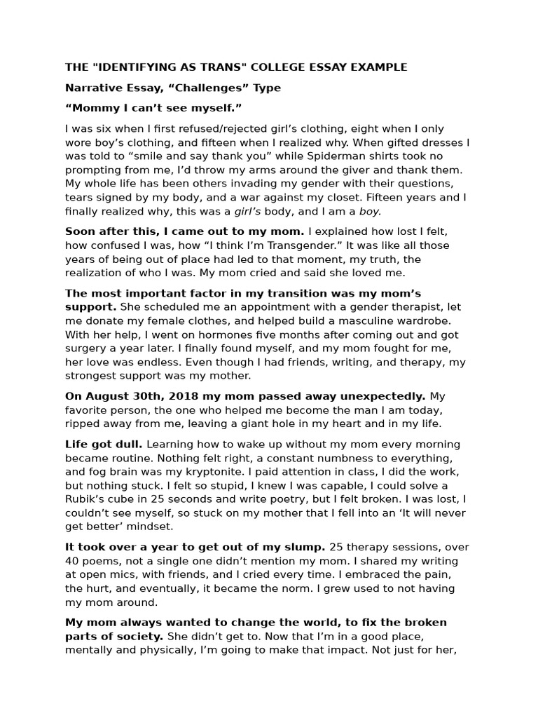 Identifying As Trans | PDF