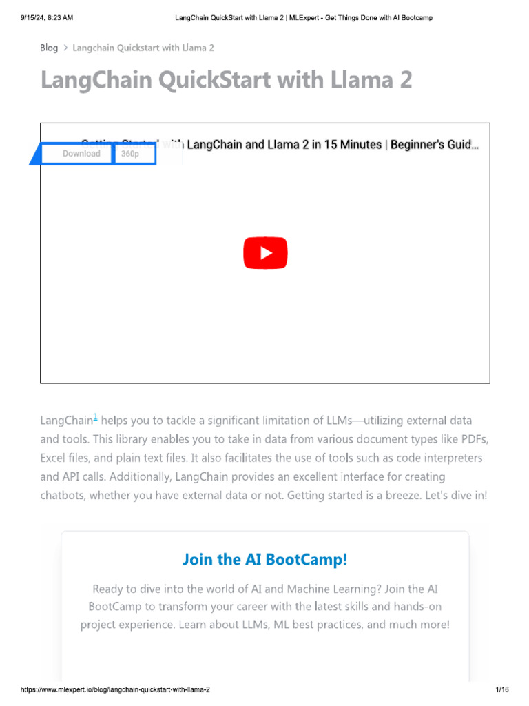 Langchain Quickstart Guide