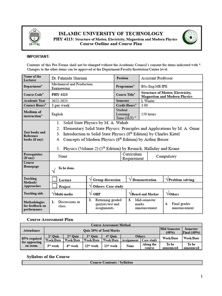 MPE Course-Outline | PDF