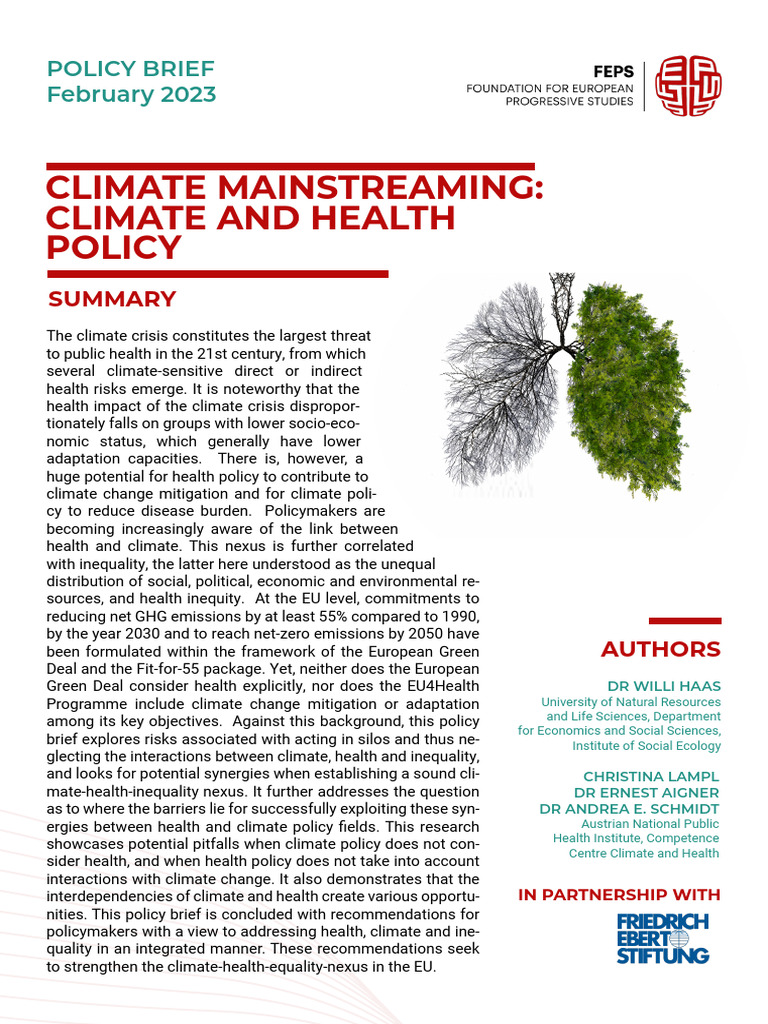 PB Climate and Health Policy | PDF