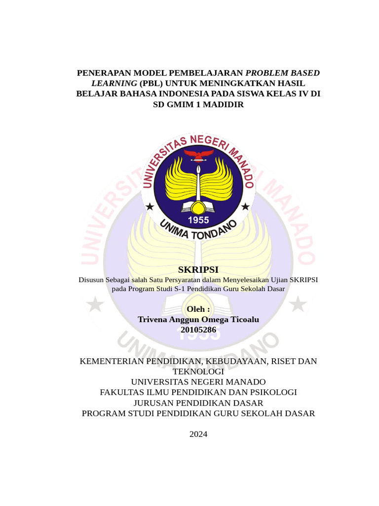 Penerapan Model Pembelajaran Problem Based Learning | PDF