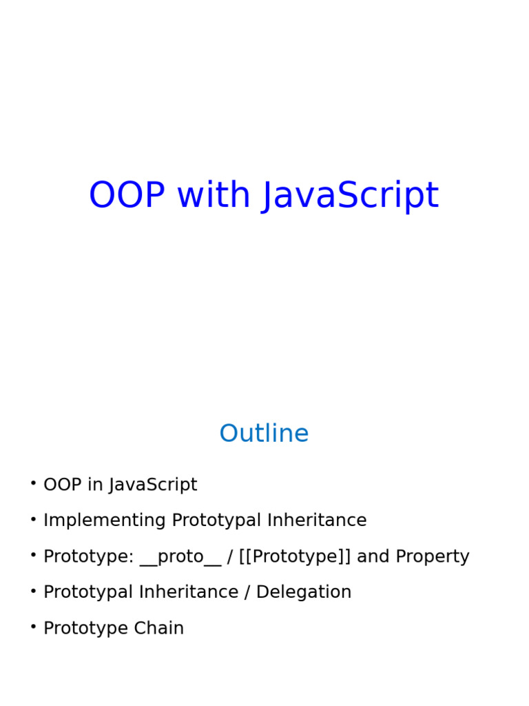 07 OOP in JS | PDF