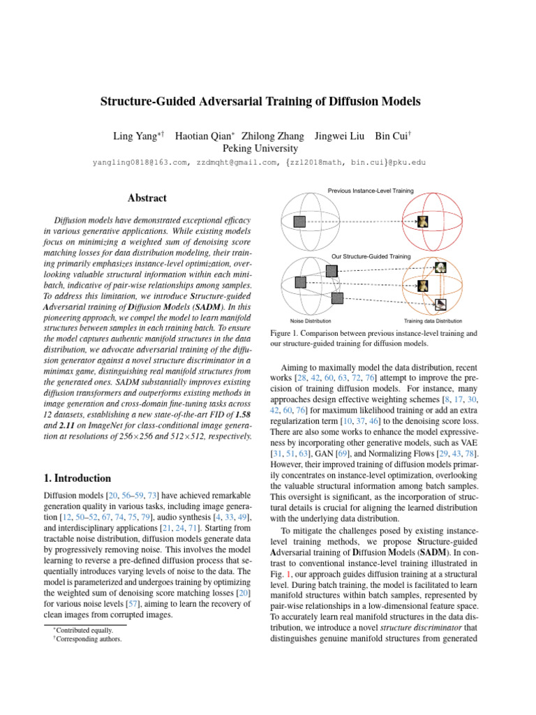 Structure-Guided Adversarial Training of Diffusion Models | PDF