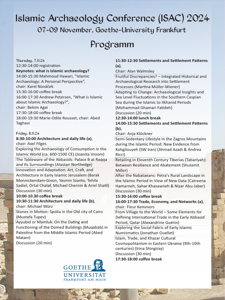 ISAC 2024 - Programme | PDF | Abrahamic Religions | Social Science