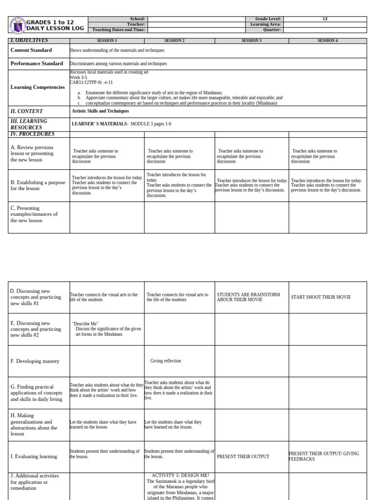 Contemporary Week 14 | PDF | Teachers | Language Arts & Discipline