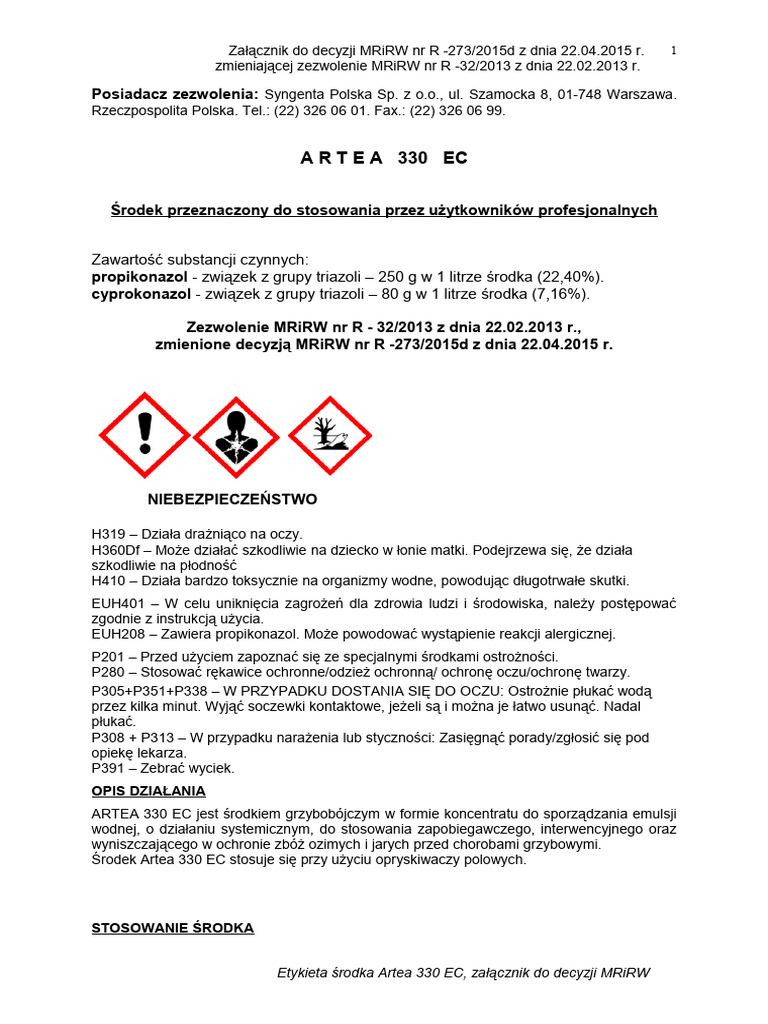 Artea 330 EC | PDF