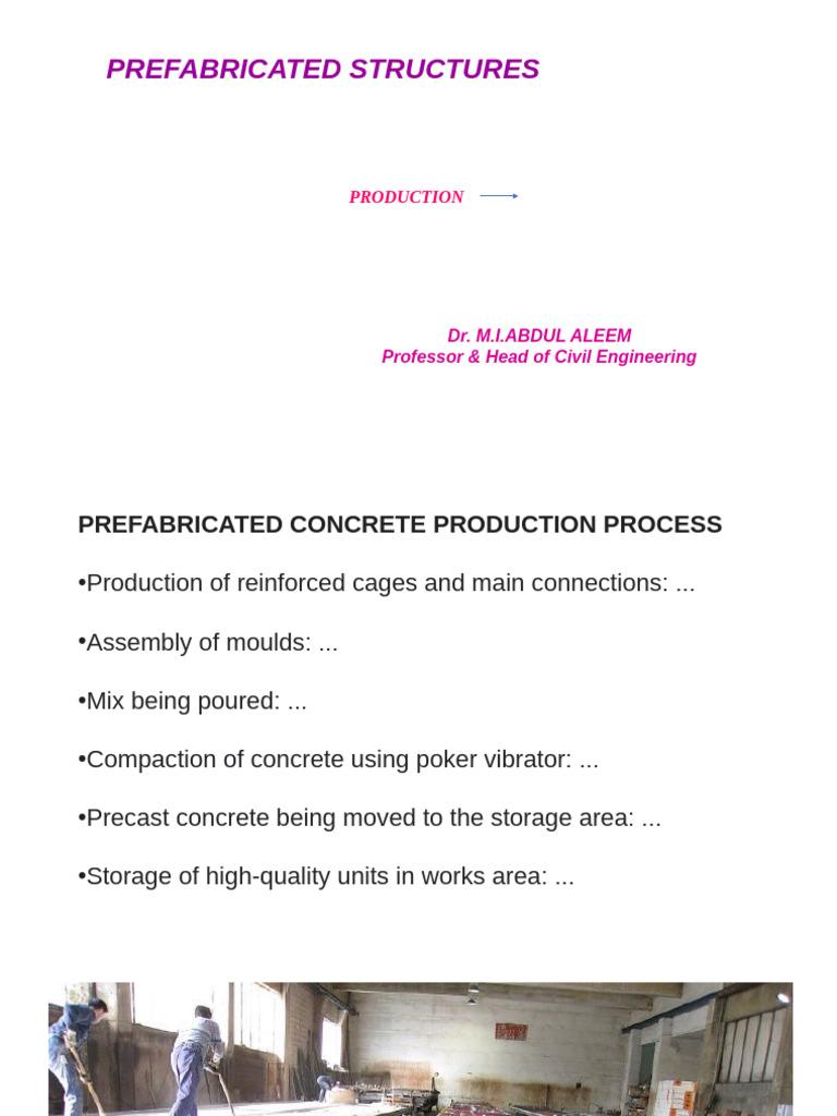 Prefabricated Structures Production | PDF