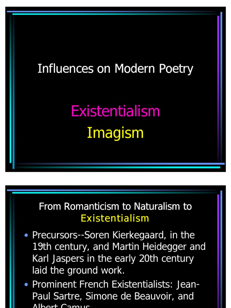 Modern Poetry PDF Existentialism Metaphysics