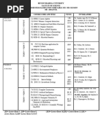 FNU Semester 1 2025 Exam Timetable | PDF