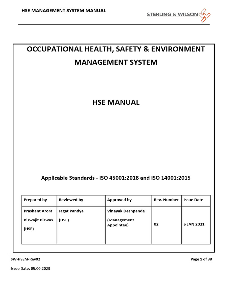 HSEMS Manual | PDF