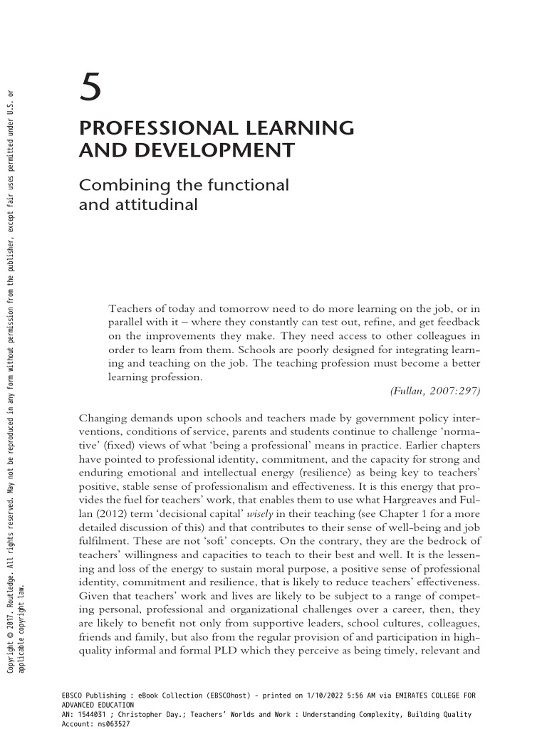 Purpose of Professional Development | PDF | Learning | Teachers